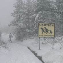 caution illegal border crossing