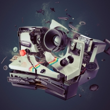 Exploding Polaroid