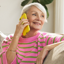 Older woman on phone